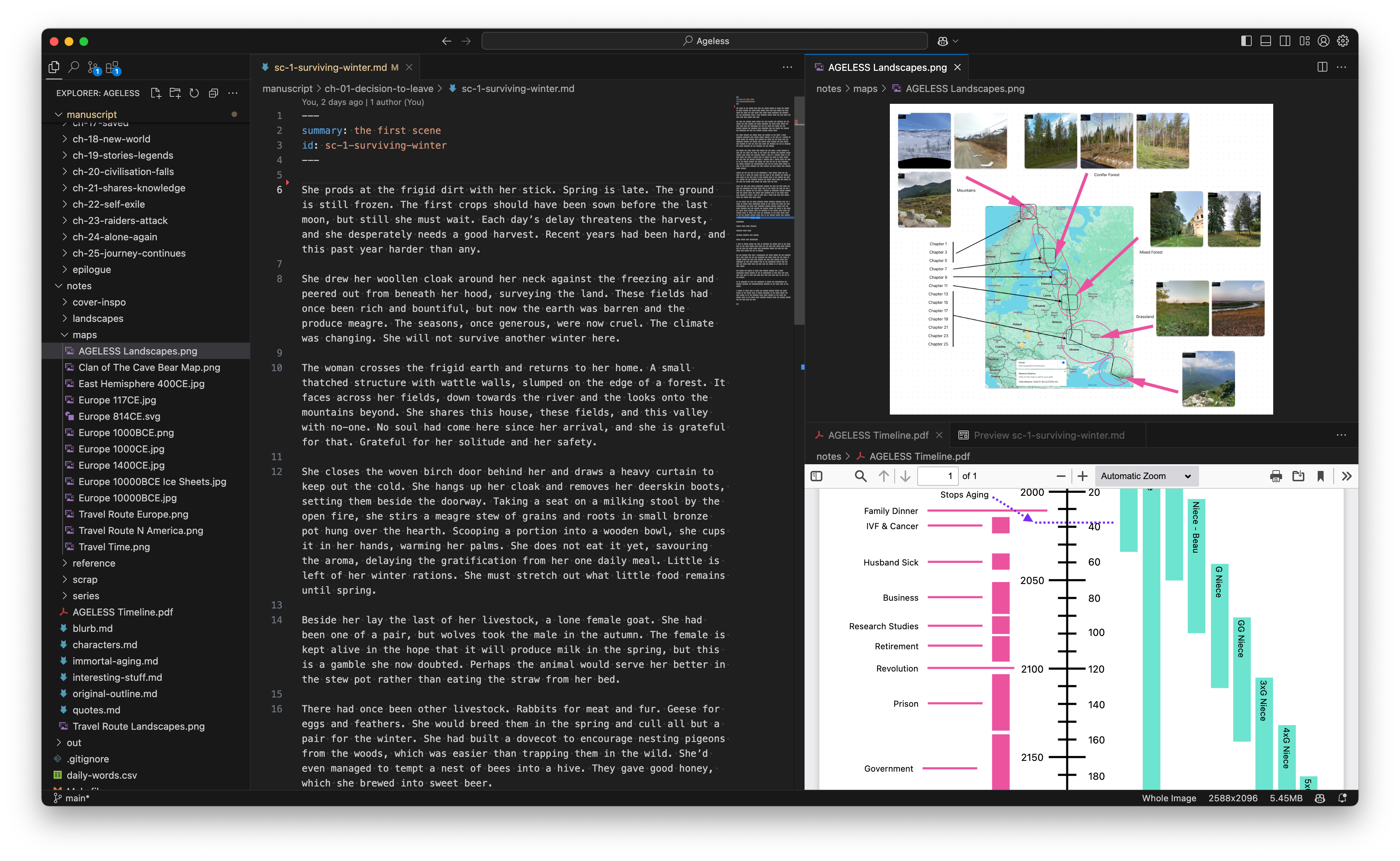 VSCode showing multiple documents in the layout